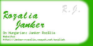 rozalia janker business card